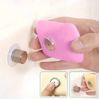 Composants du porte savon aimanté rose pastille et support dévissés
