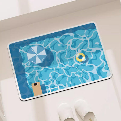 modèle anneau de nage grand tapis pour salle de bain